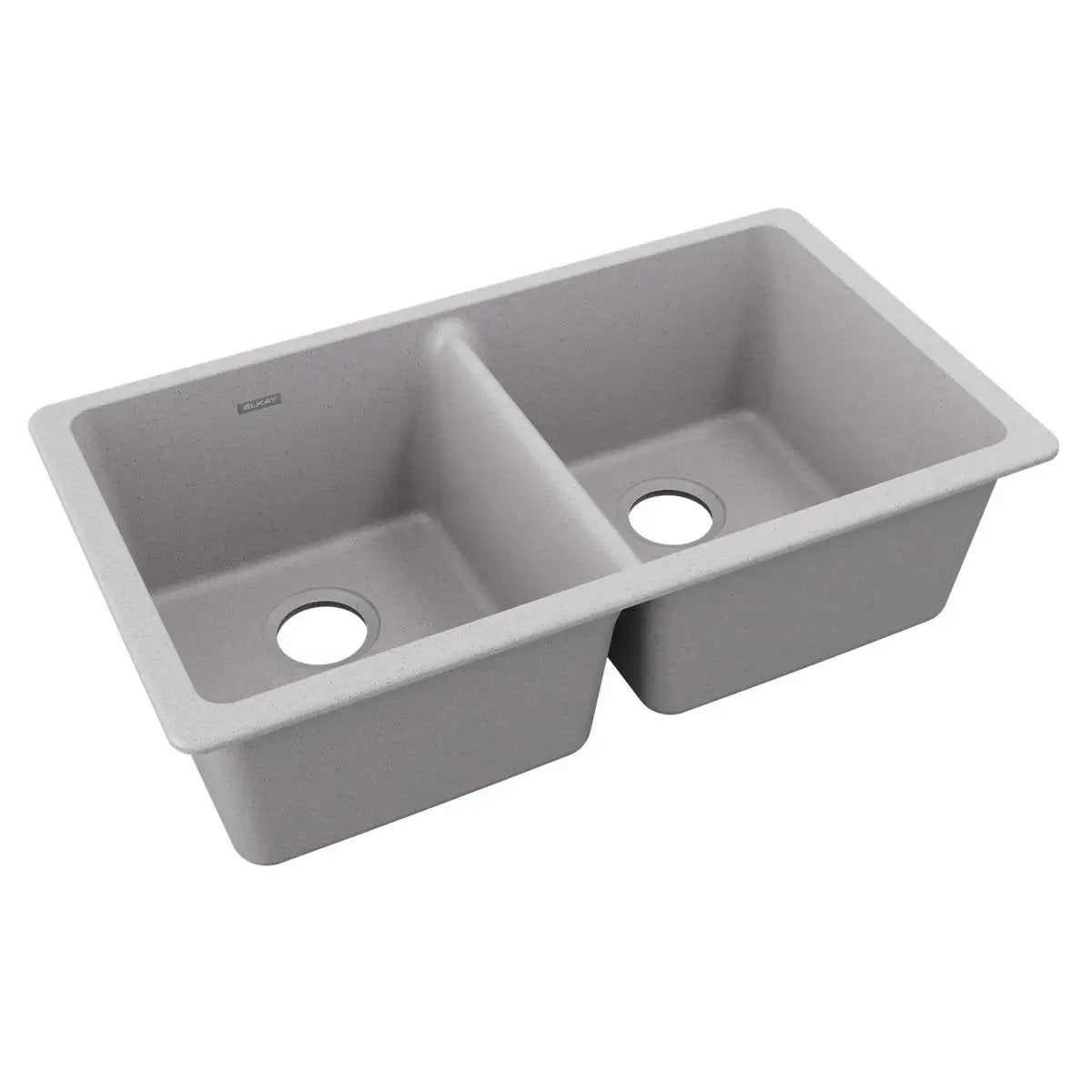 Elkay Quartz Classic 33" x 18-1/2" x 9-1/2" Equal Double Bowl Undermount Sink by Elkay