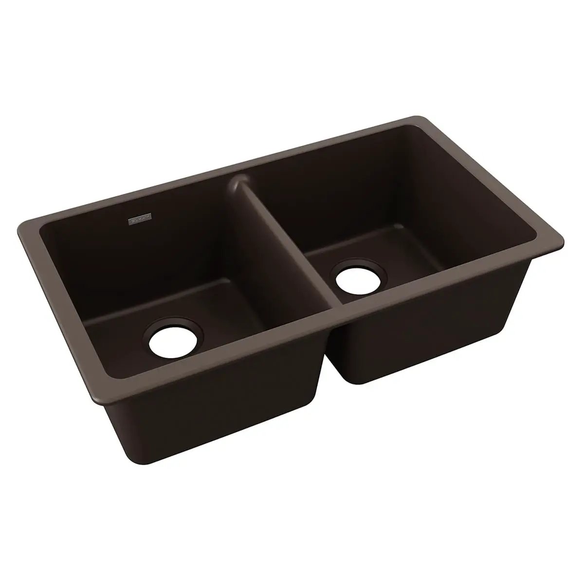 Elkay Quartz Classic 33" x 18-1/2" x 9-1/2" Equal Double Bowl Undermount Sink by Elkay