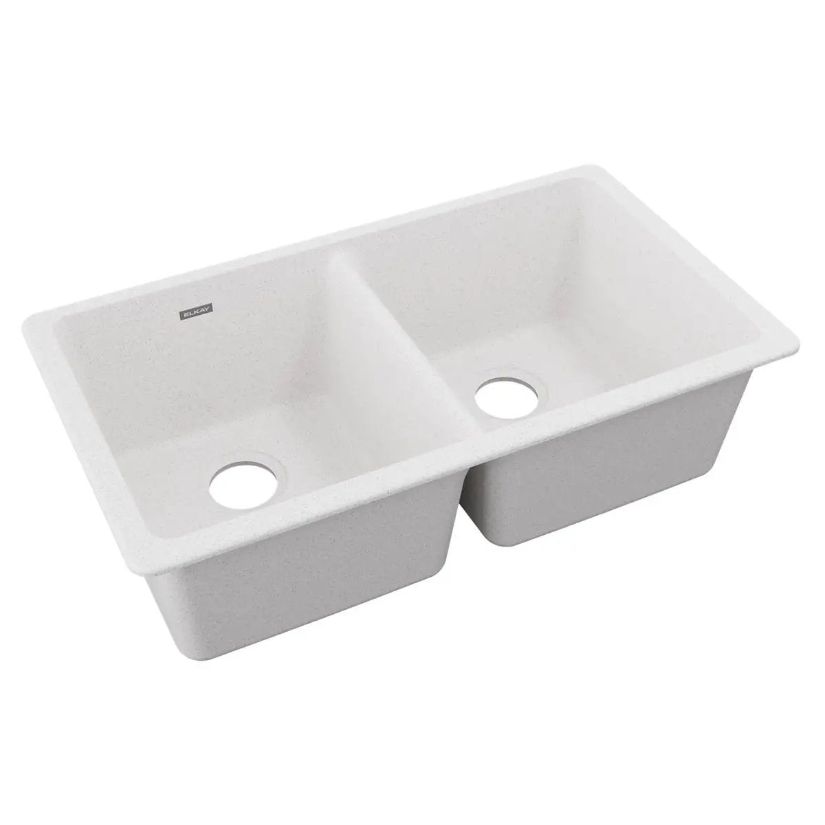 Elkay Quartz Classic 33" x 18-1/2" x 9-1/2" Equal Double Bowl Undermount Sink by Elkay