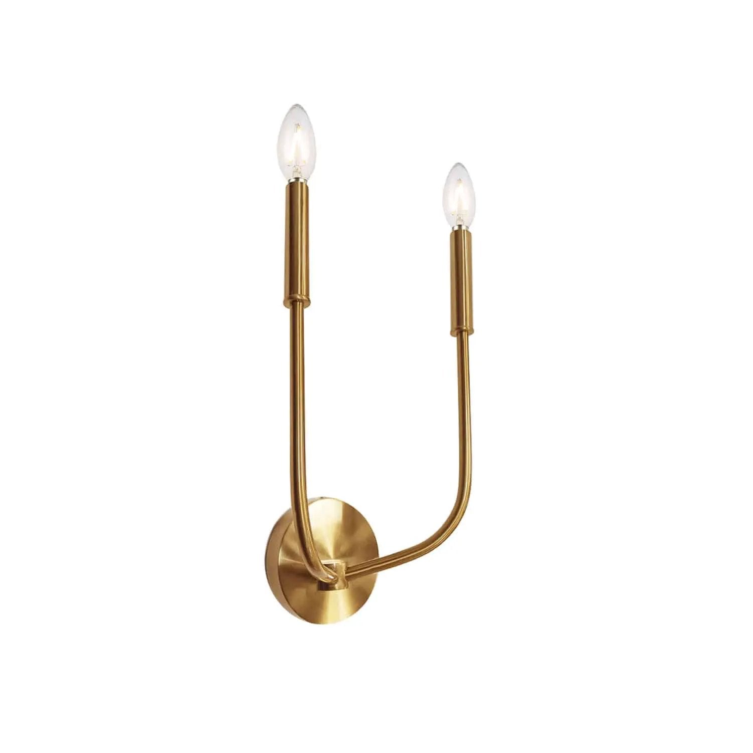 aged brass wall mount