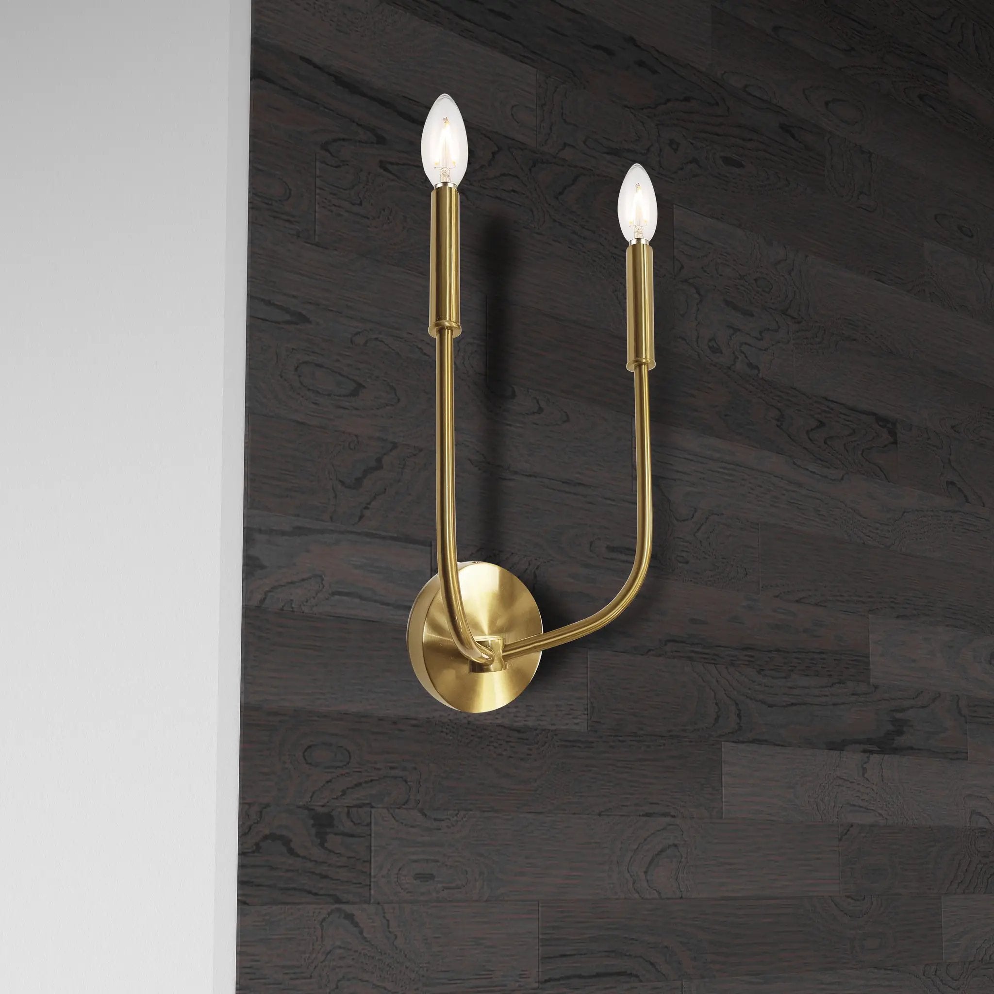 aged brass wall mount