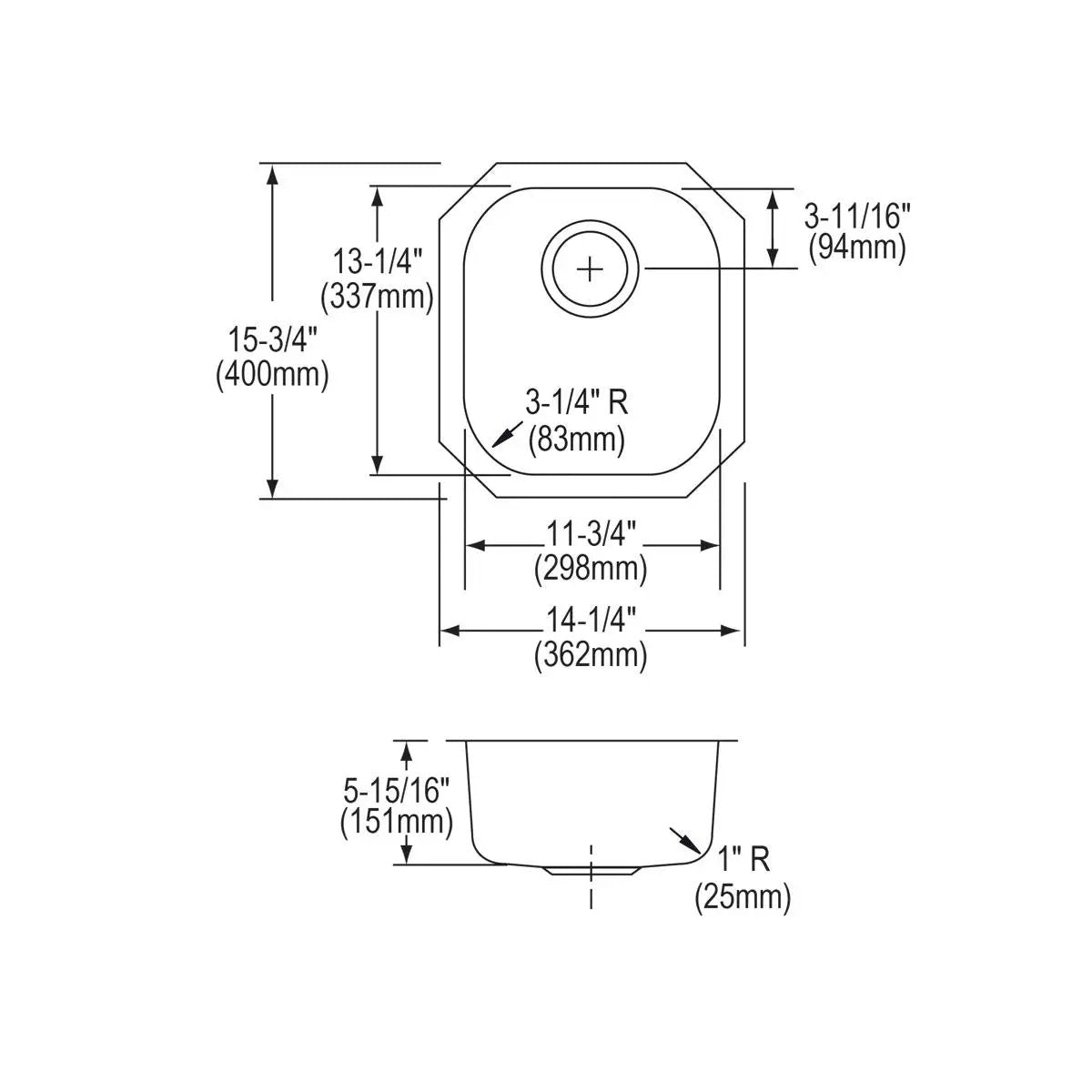 lustrous satin single bowl undermount sink