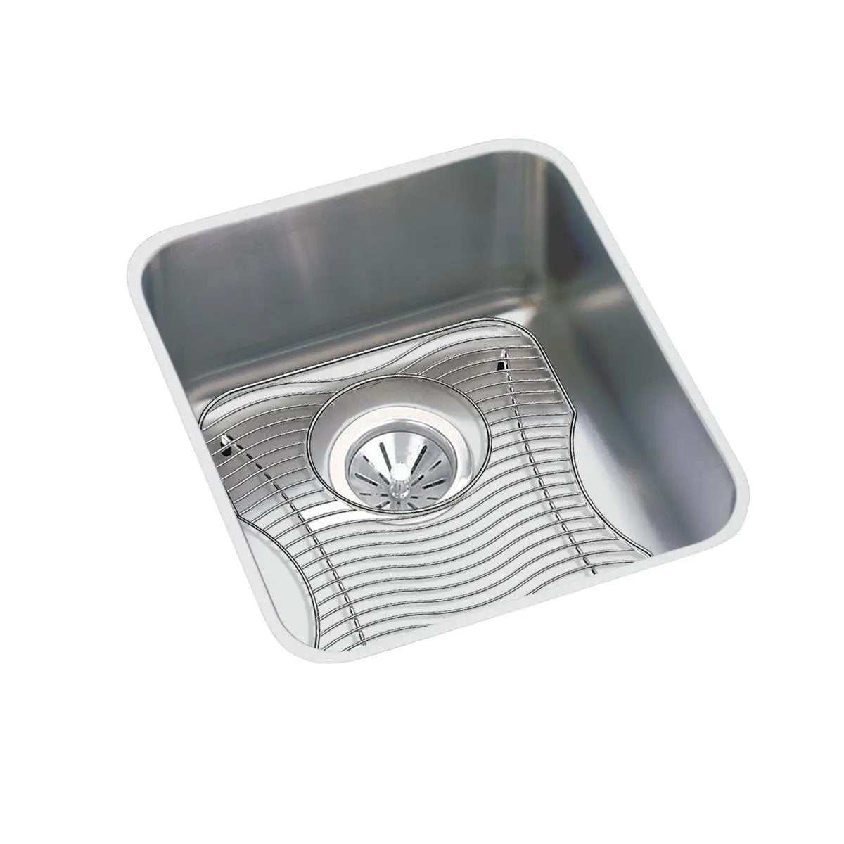 lustrous satin single bowl undermount sink kit