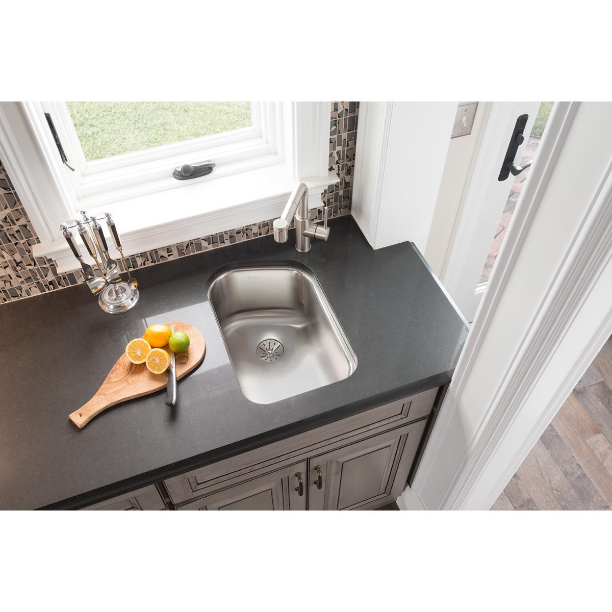 lustrous satin single bowl undermount sink