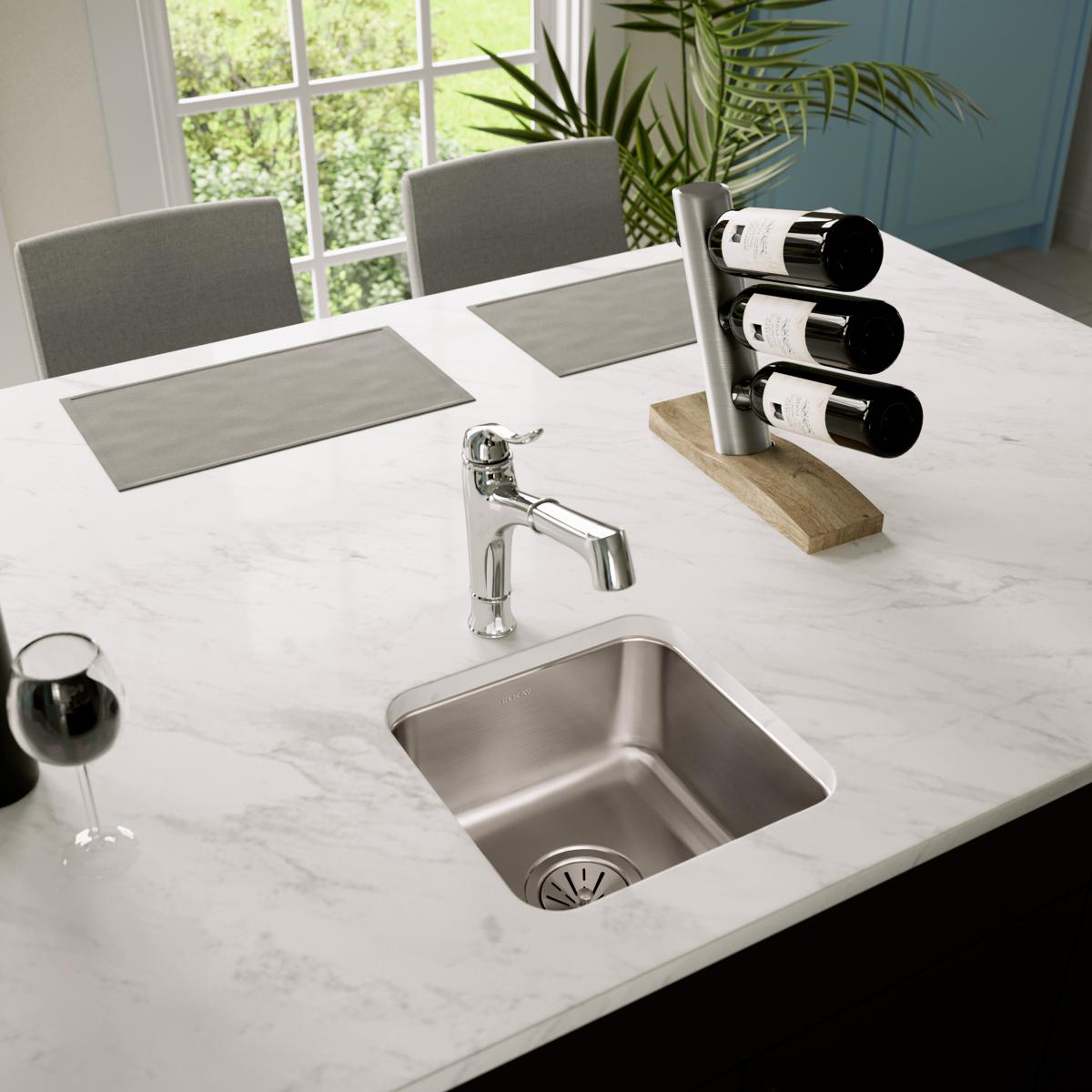 lustrous satin single bowl undermount sink