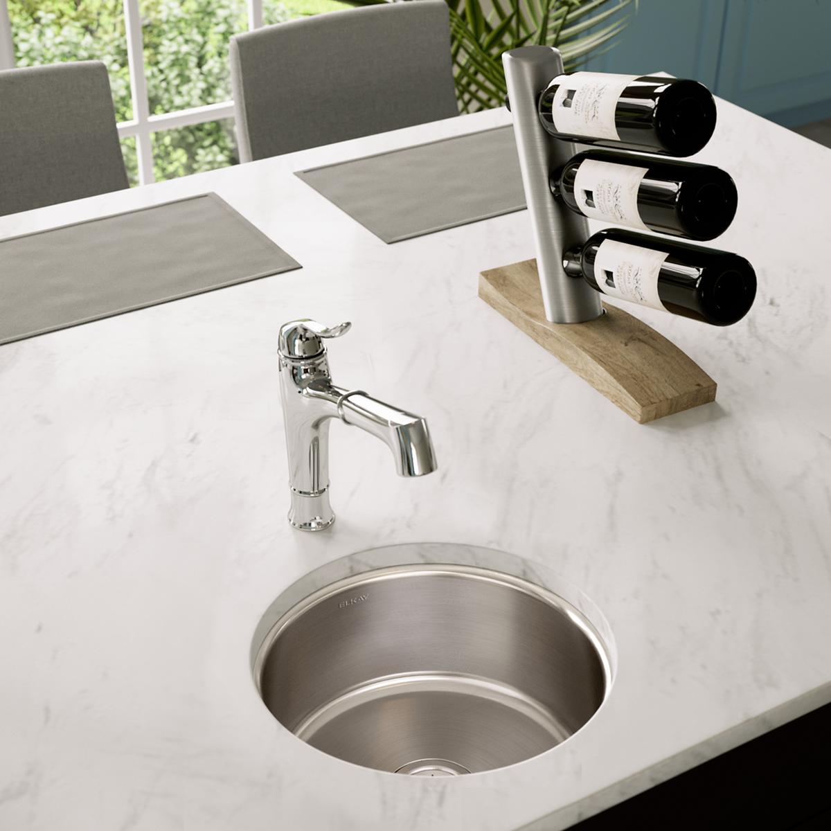 lustrous satin single bowl undermount sink
