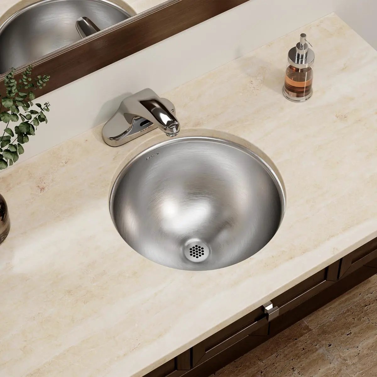 lustrous satin single bowl undermount bathroom sink