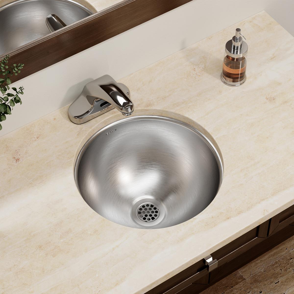 lustrous satin single bowl undermount bathroom sink