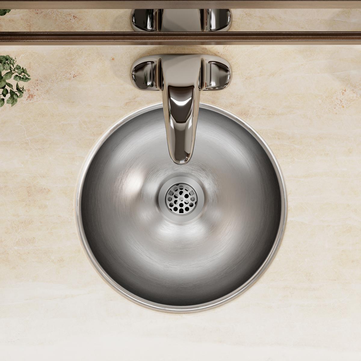 lustrous satin single bowl undermount bathroom sink