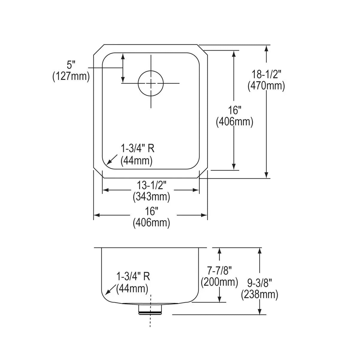 lustrous satin single bowl undermount sink