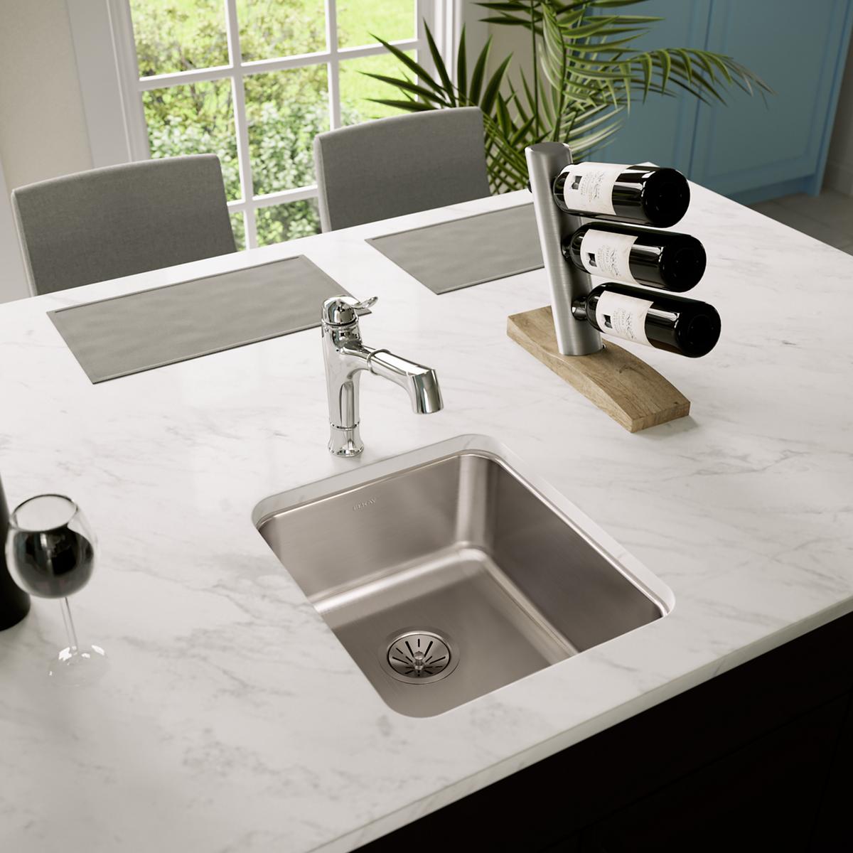 lustrous satin single bowl undermount sink