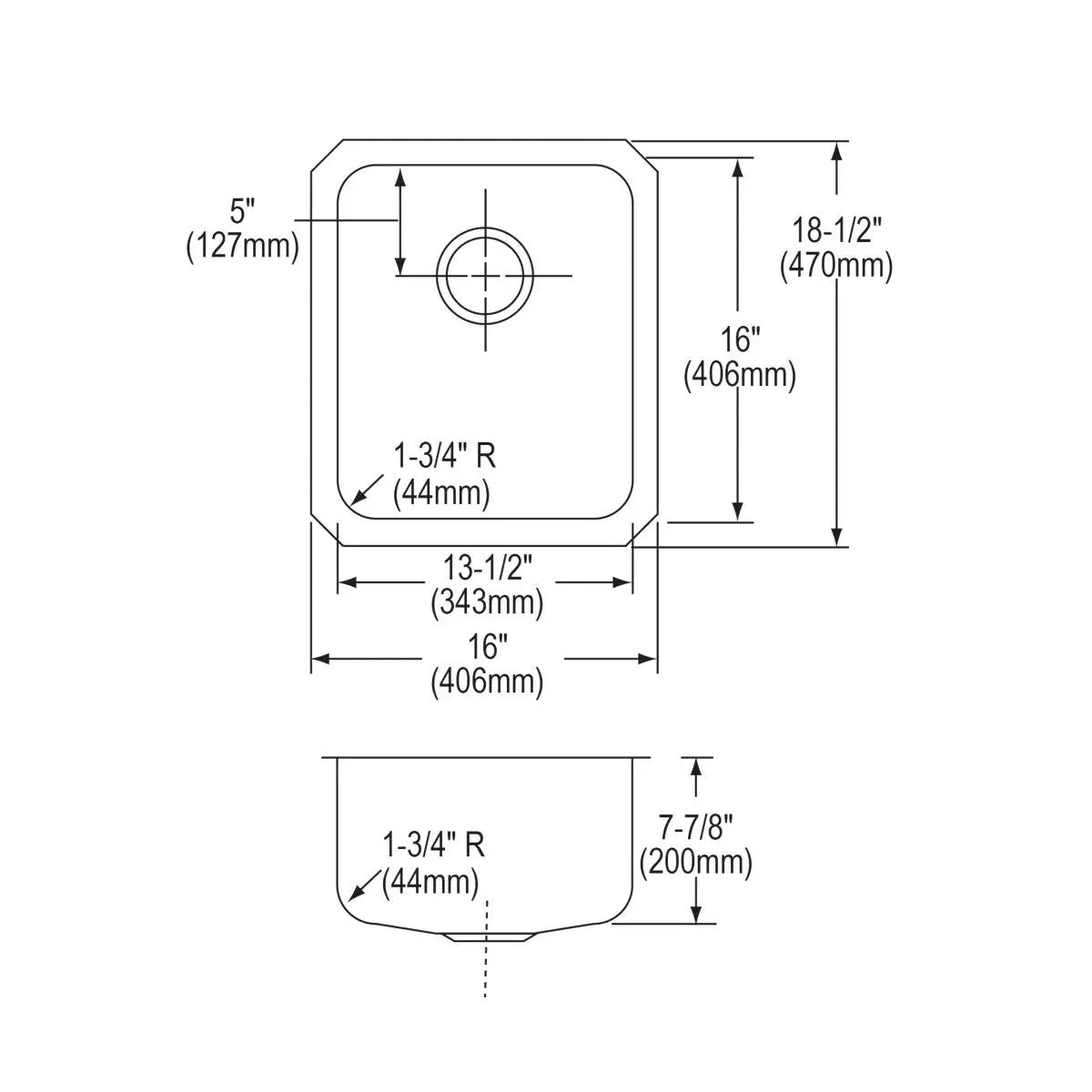 lustrous satin single bowl undermount sink