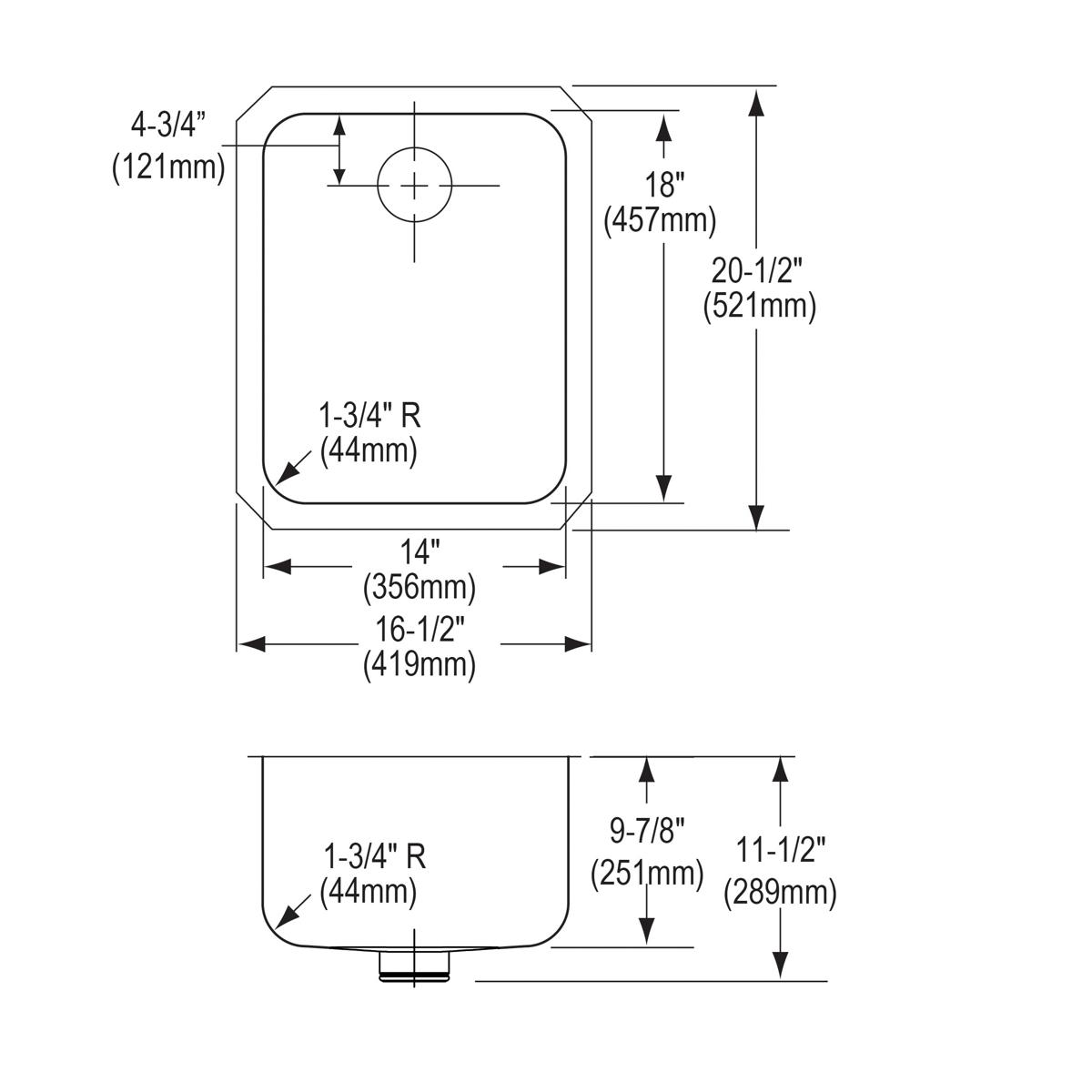 lustrous satin single bowl undermount sink