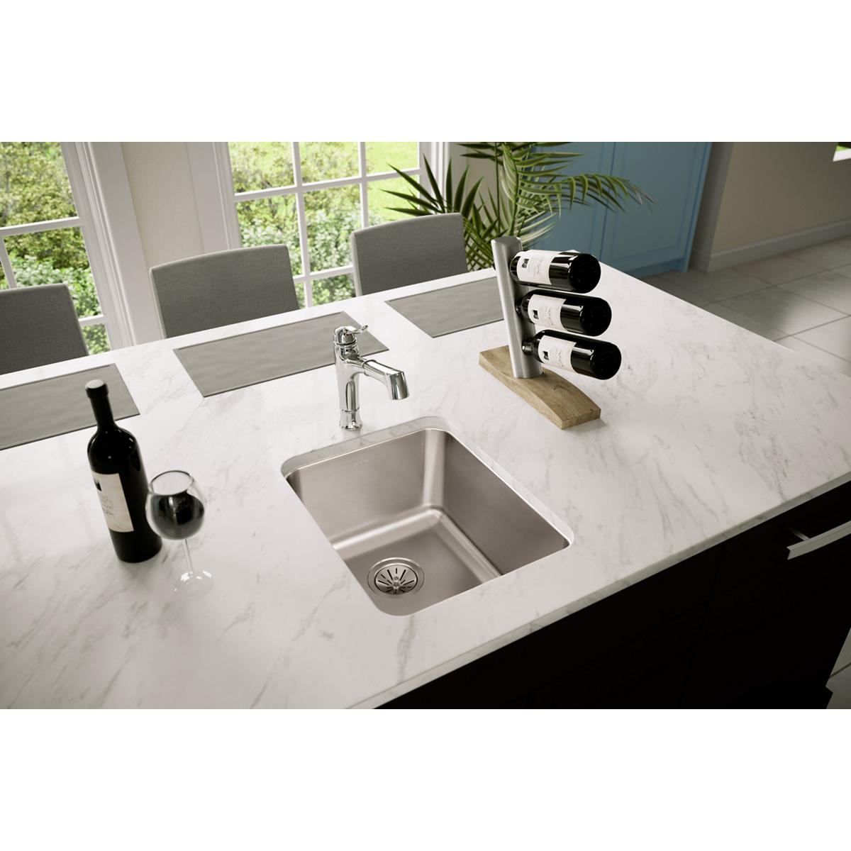 lustrous satin single bowl undermount sink