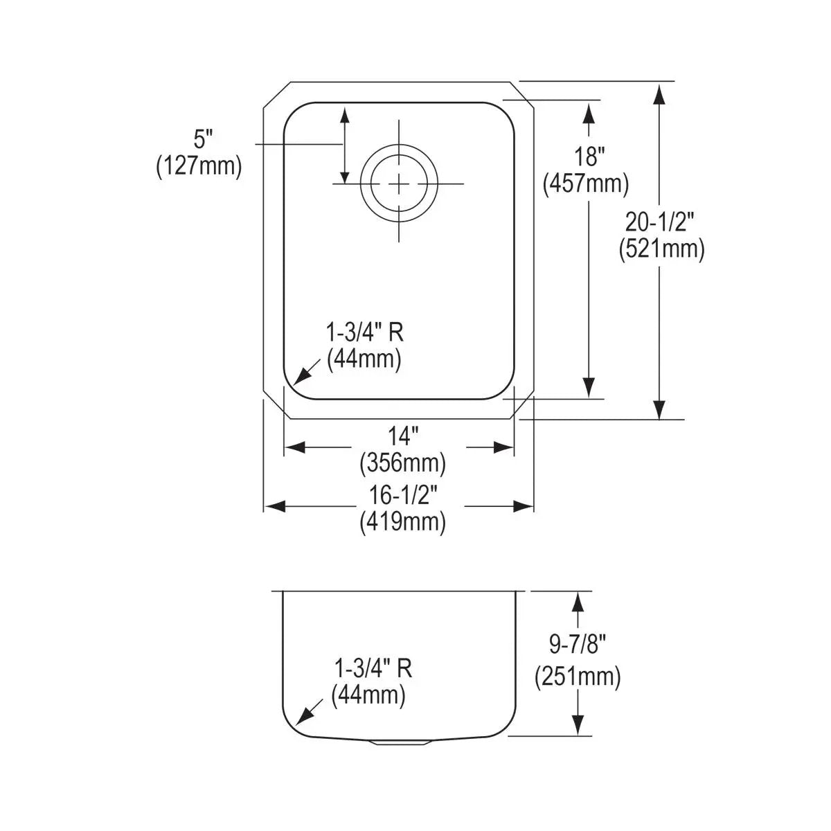 lustrous satin single bowl undermount sink kit