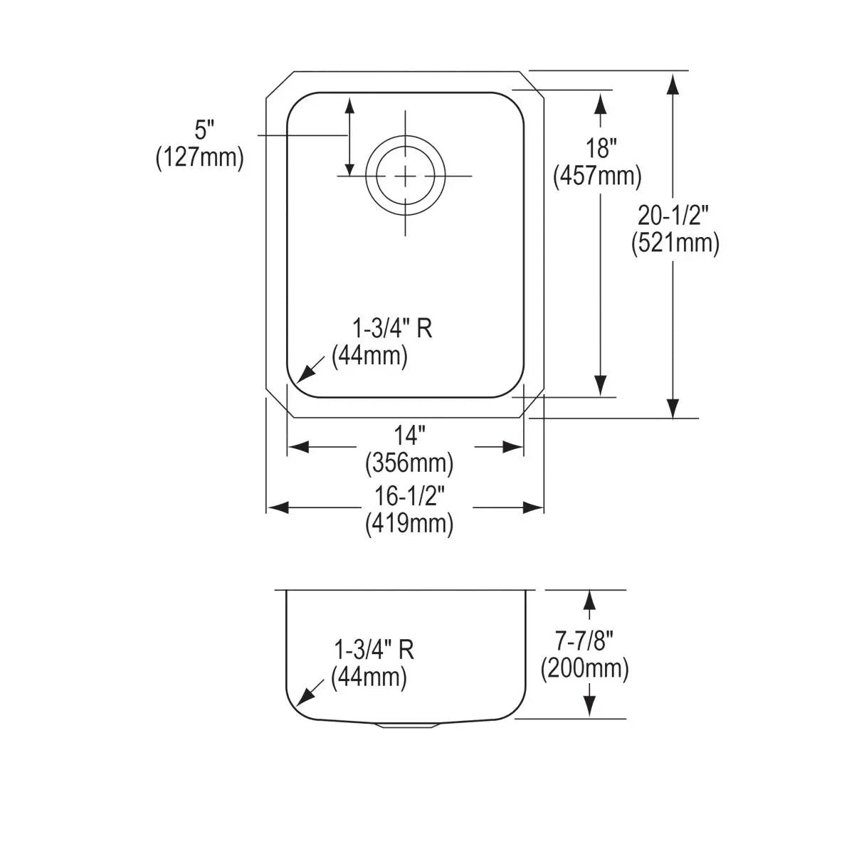 lustrous satin single bowl undermount sink