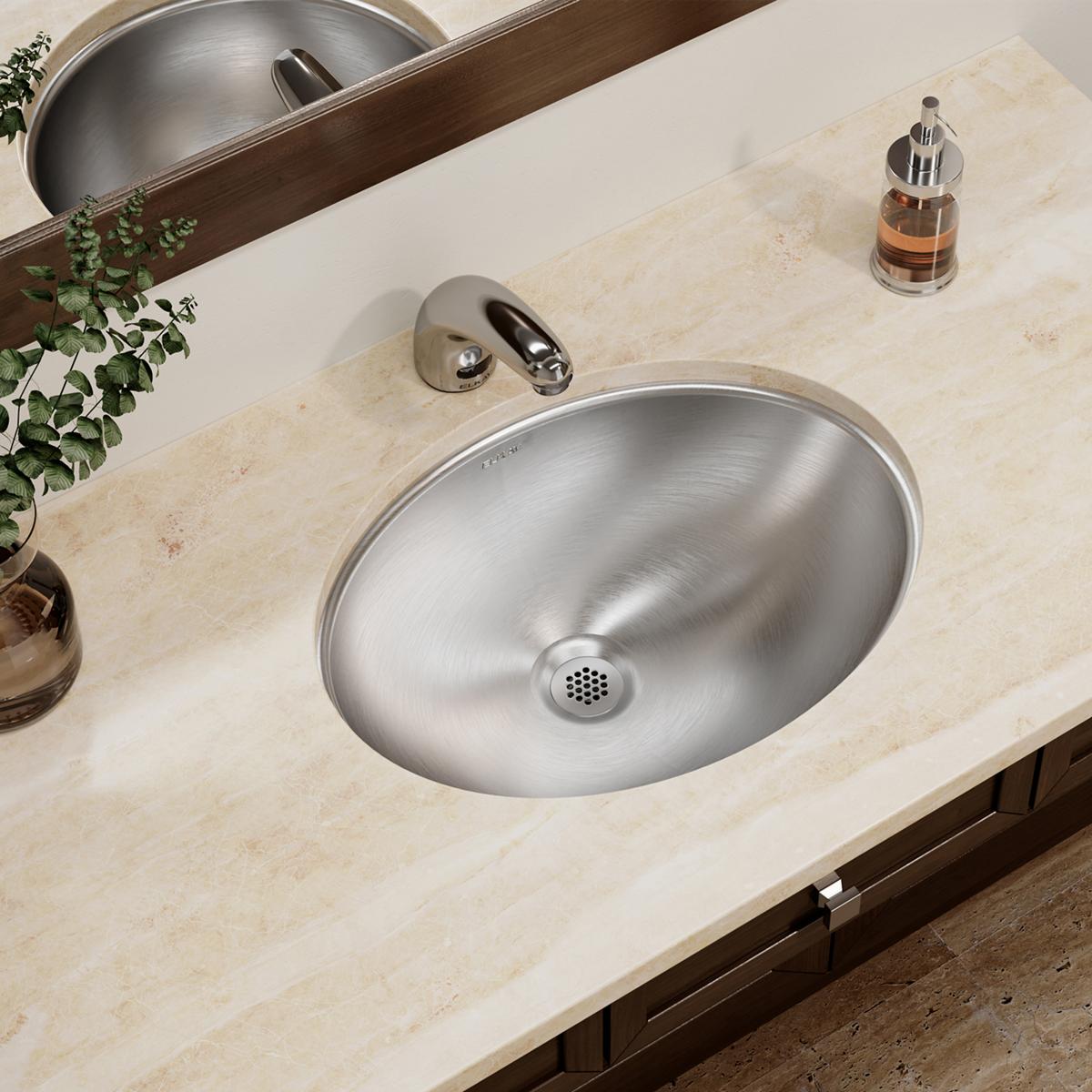 lustrous satin single bowl undermount bathroom sink