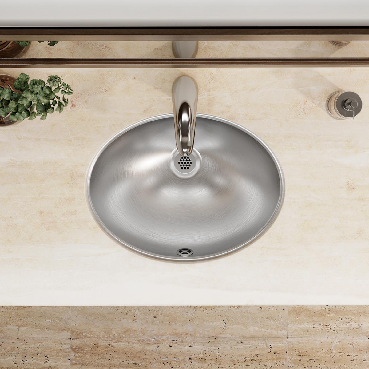 lustrous satin single bowl undermount bathroom sink
