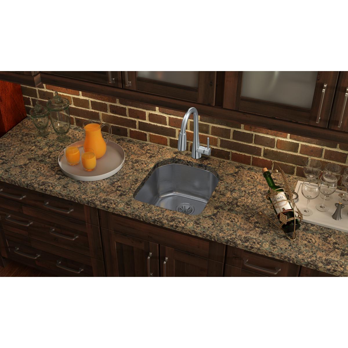 lustrous satin single bowl undermount sink