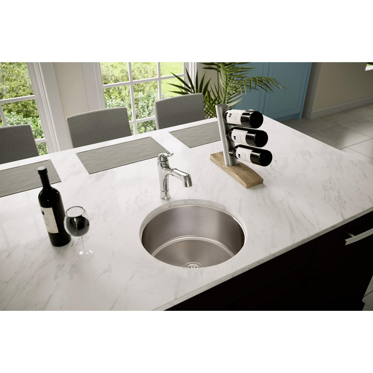 lustrous satin single bowl undermount sink
