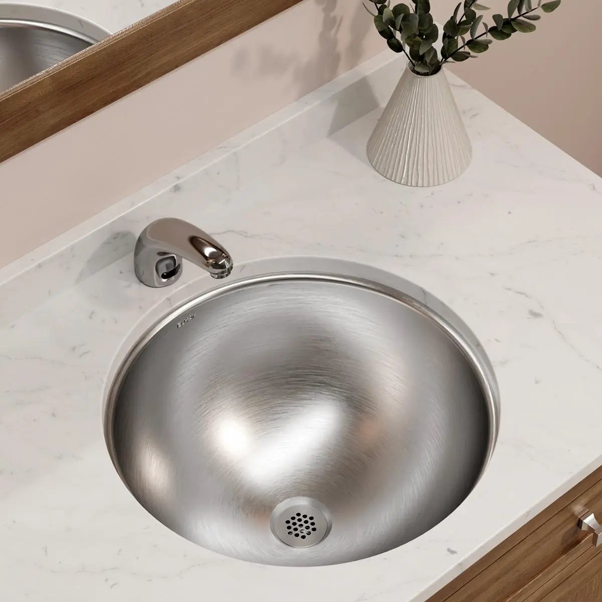 lustrous satin single bowl undermount bathroom sink