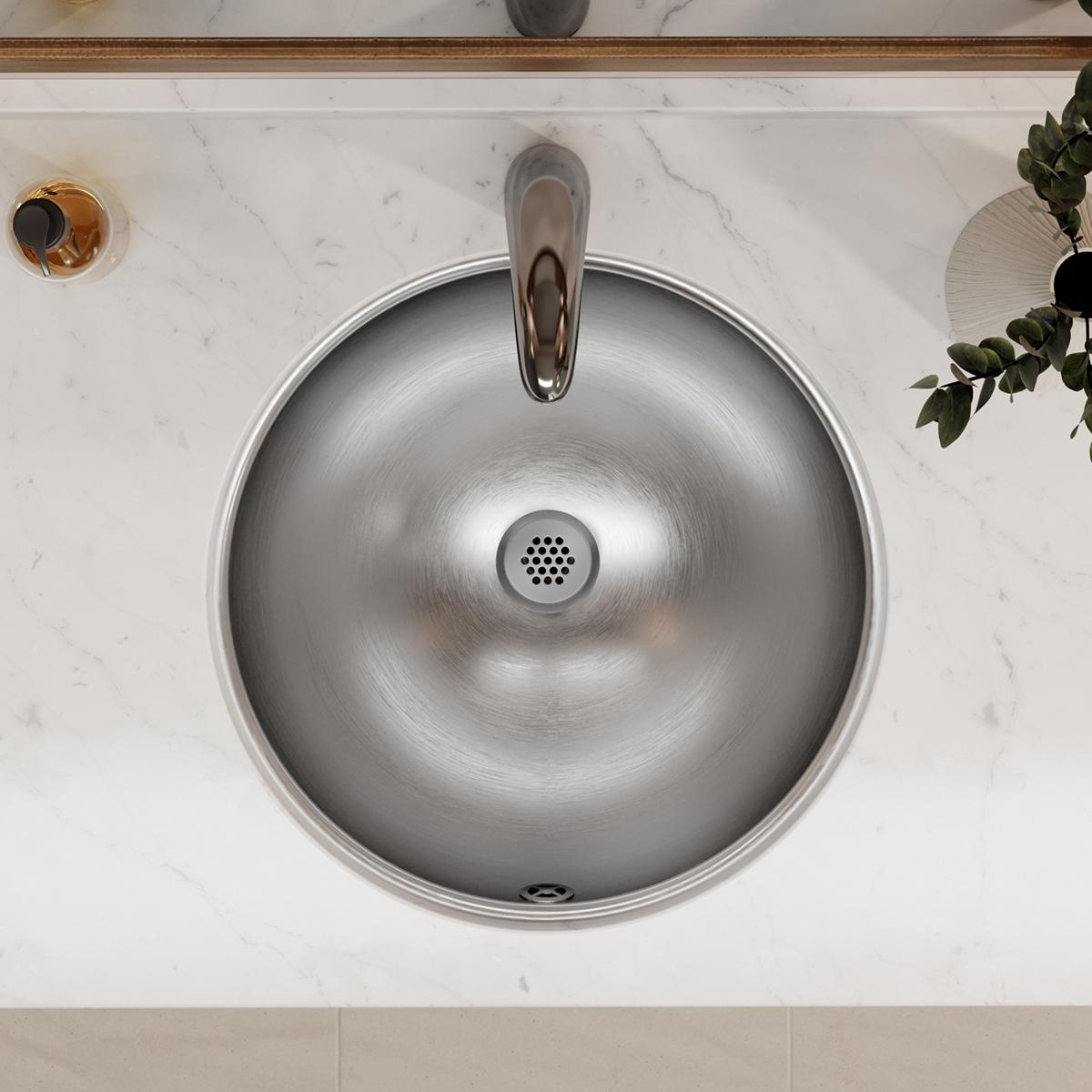 lustrous satin single bowl undermount bathroom sink