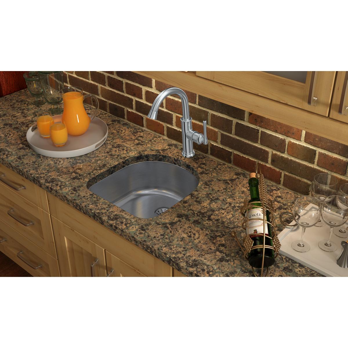 lustrous satin single bowl undermount sink