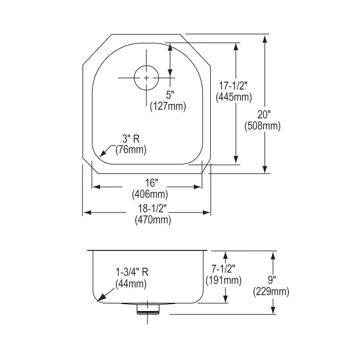 lustrous satin single bowl undermount sink