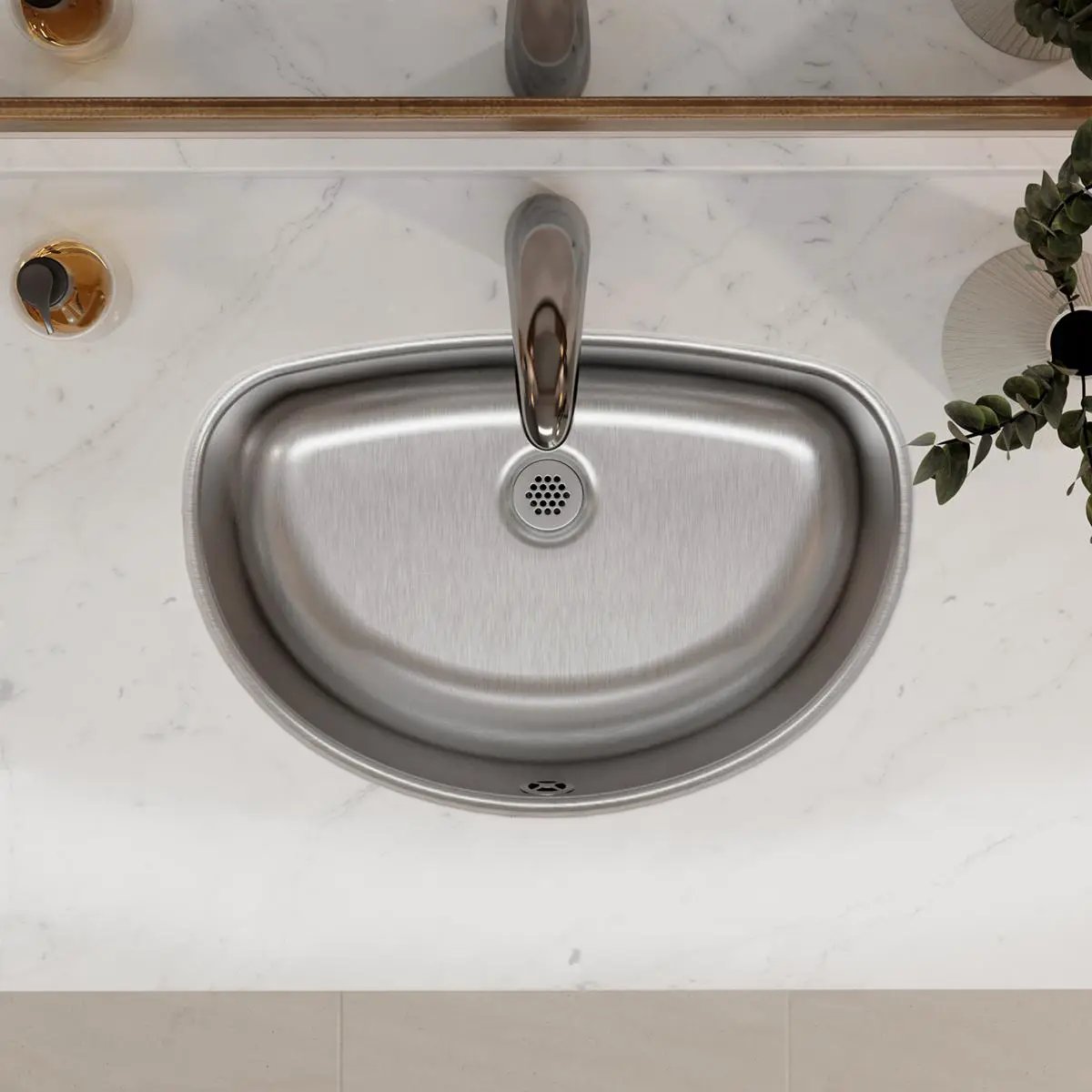 lustrous satin single bowl undermount bathroom sink