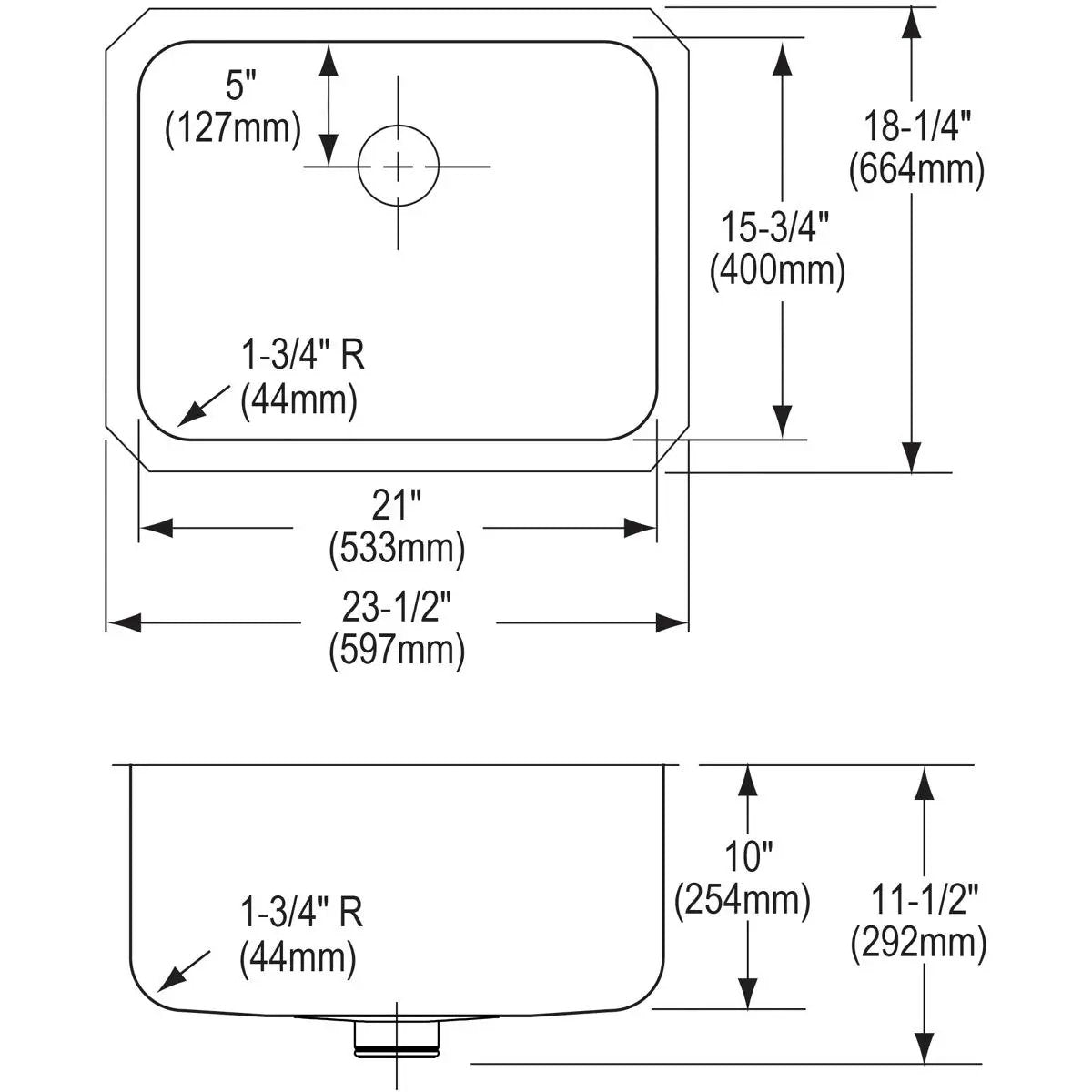 lustrous satin single bowl undermount sink