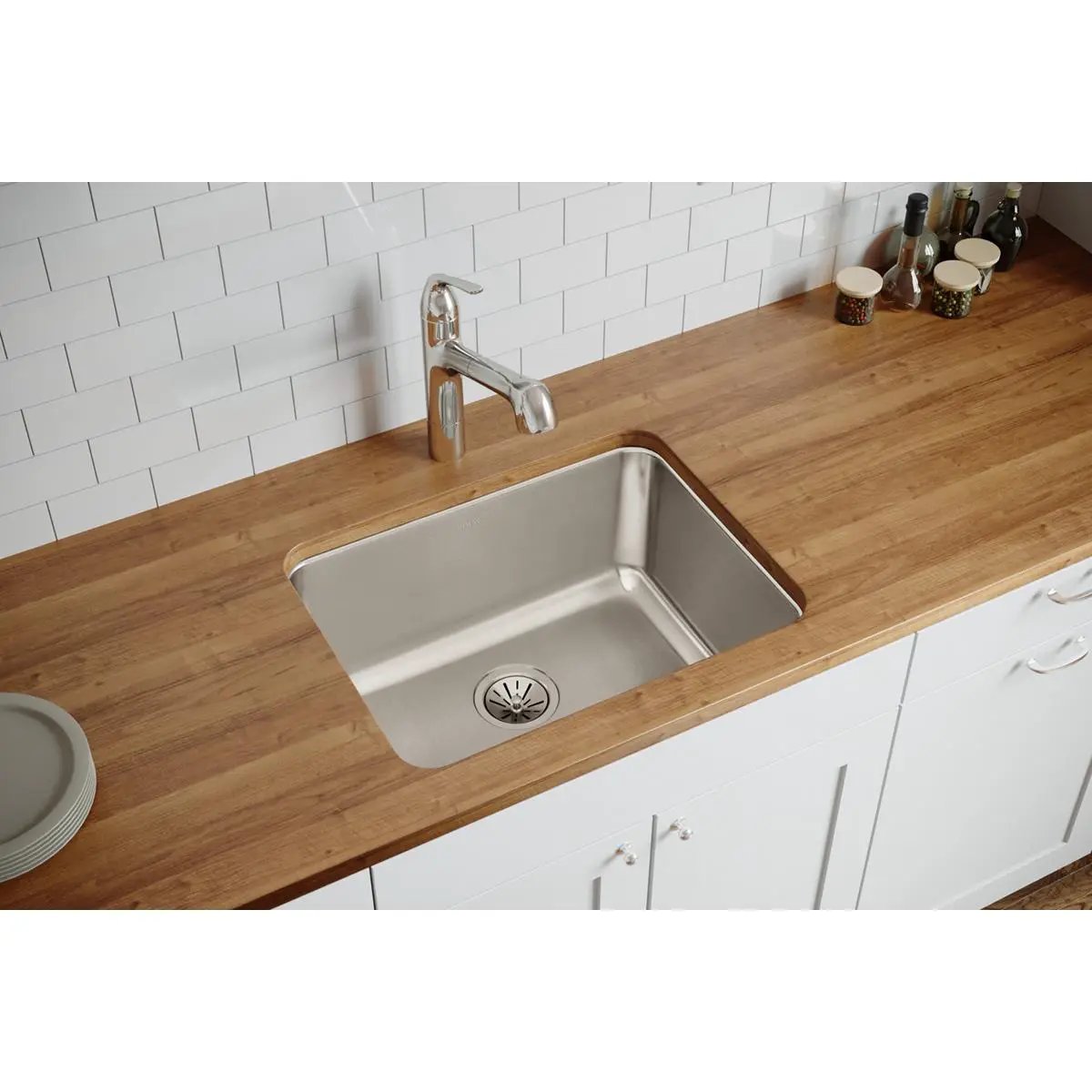 lustrous satin single bowl undermount sink