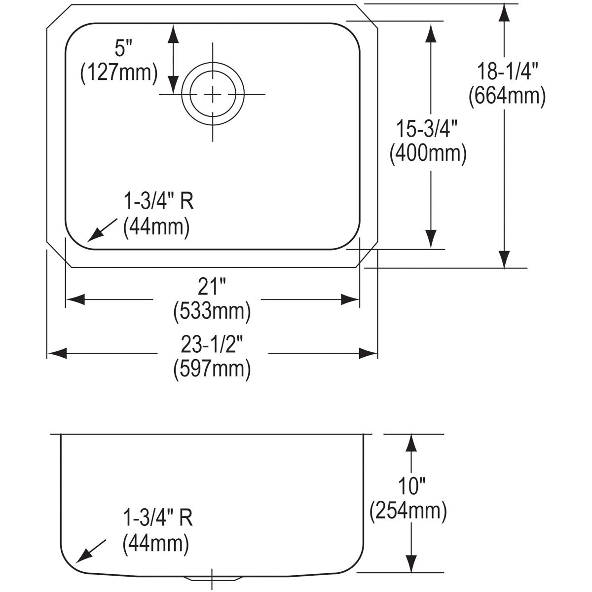 lustrous satin single bowl undermount sink