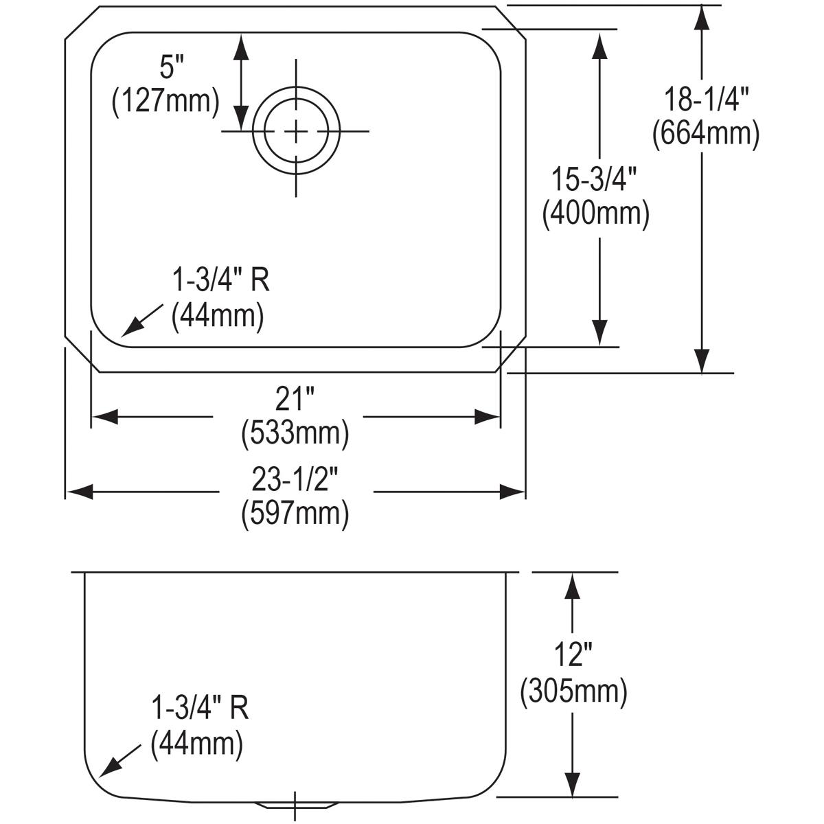 lustrous satin single bowl undermount sink