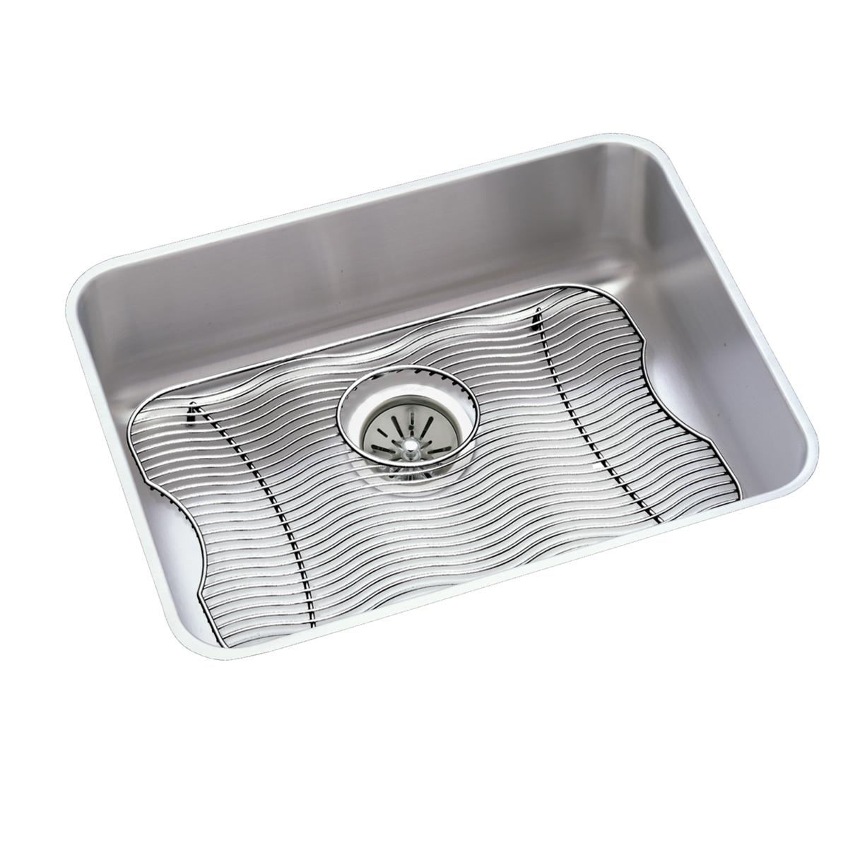 lustrous satin single bowl undermount sink kit