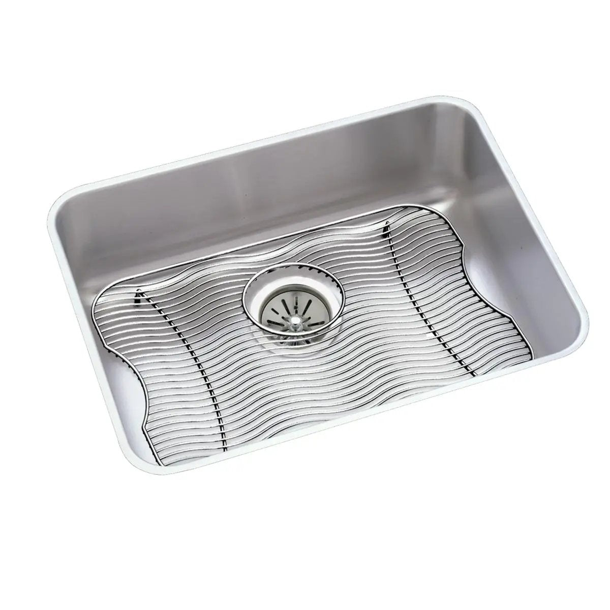 lustrous satin single bowl undermount sink kit