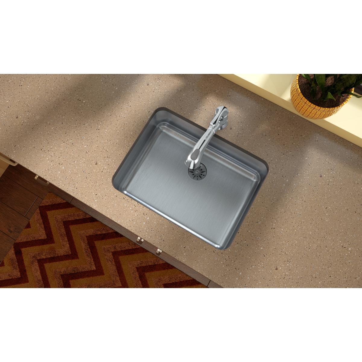lustrous satin single bowl undermount sink