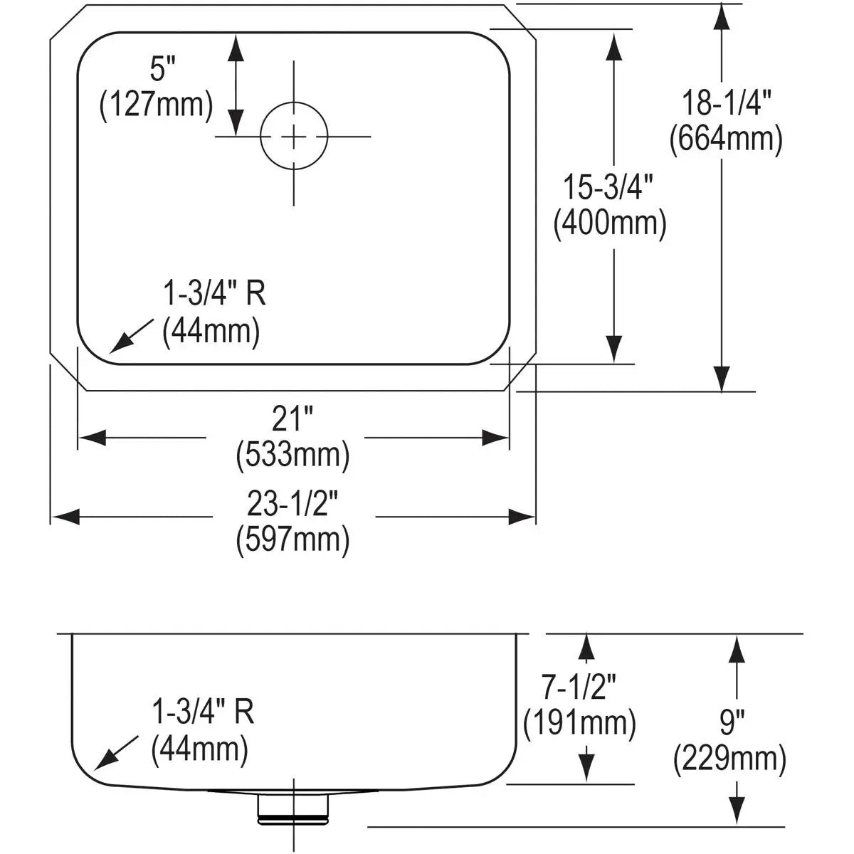 lustrous satin single bowl undermount sink