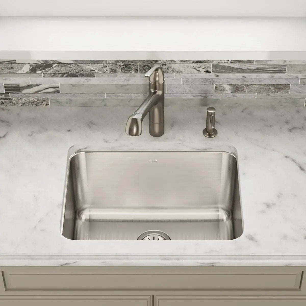 lustrous satin single bowl undermount sink