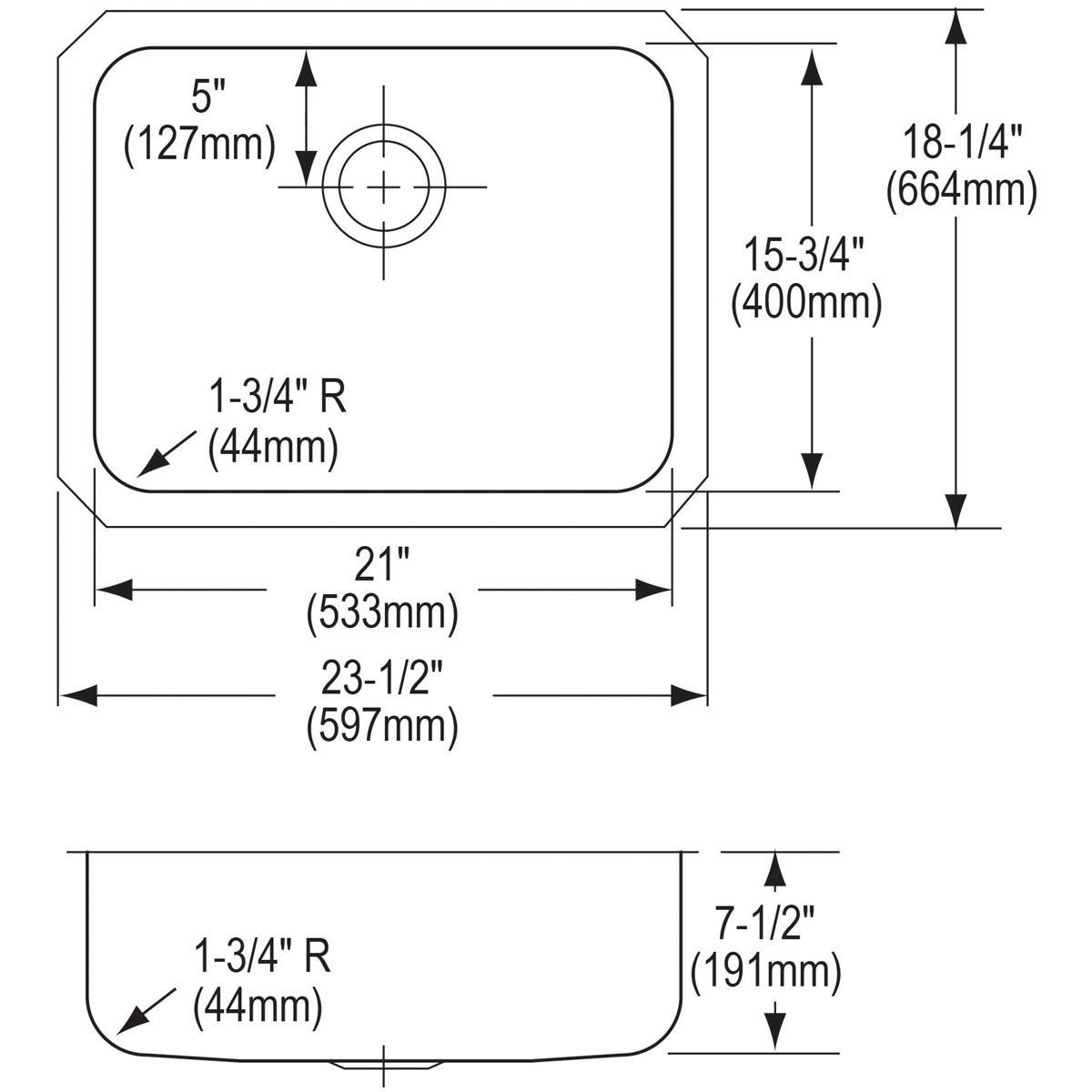 lustrous satin single bowl undermount sink