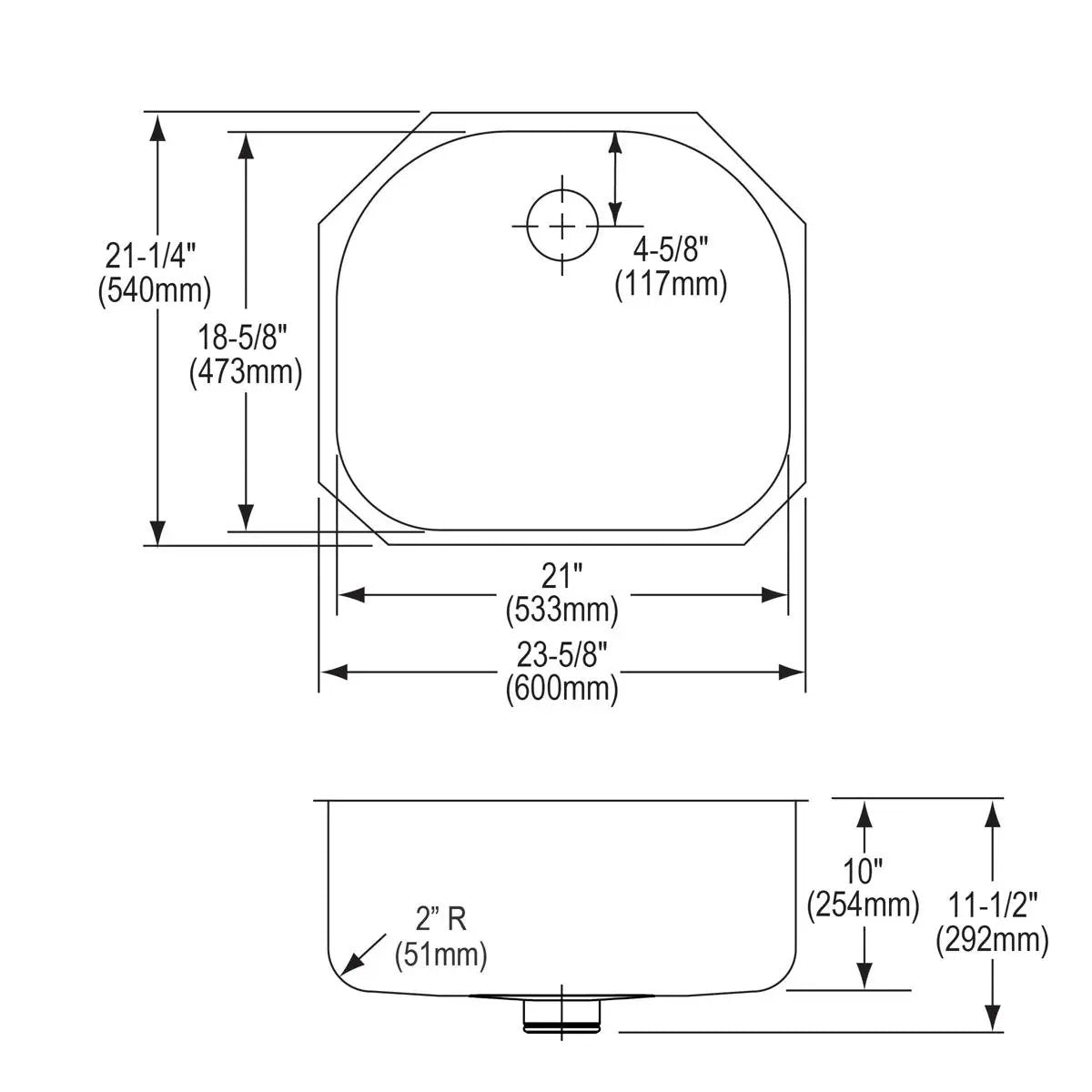 lustrous satin single bowl undermount sink