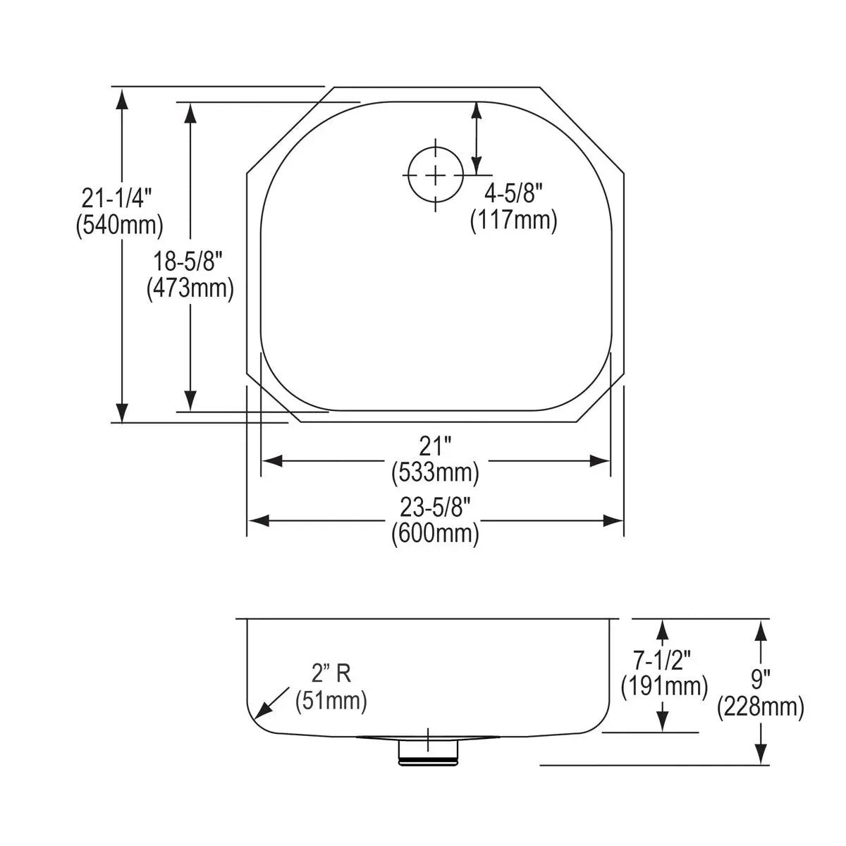 lustrous satin single bowl undermount sink