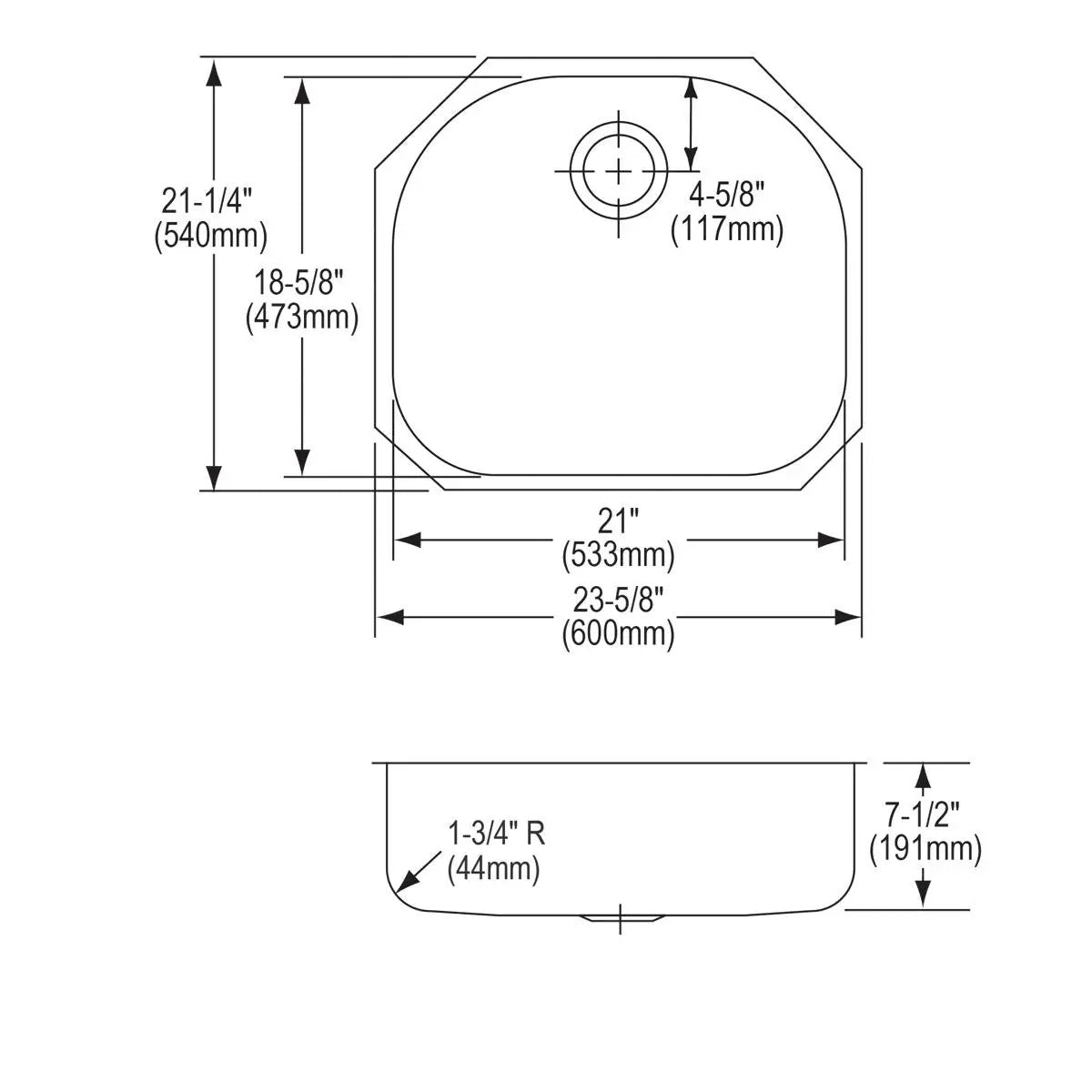 lustrous satin single bowl undermount sink