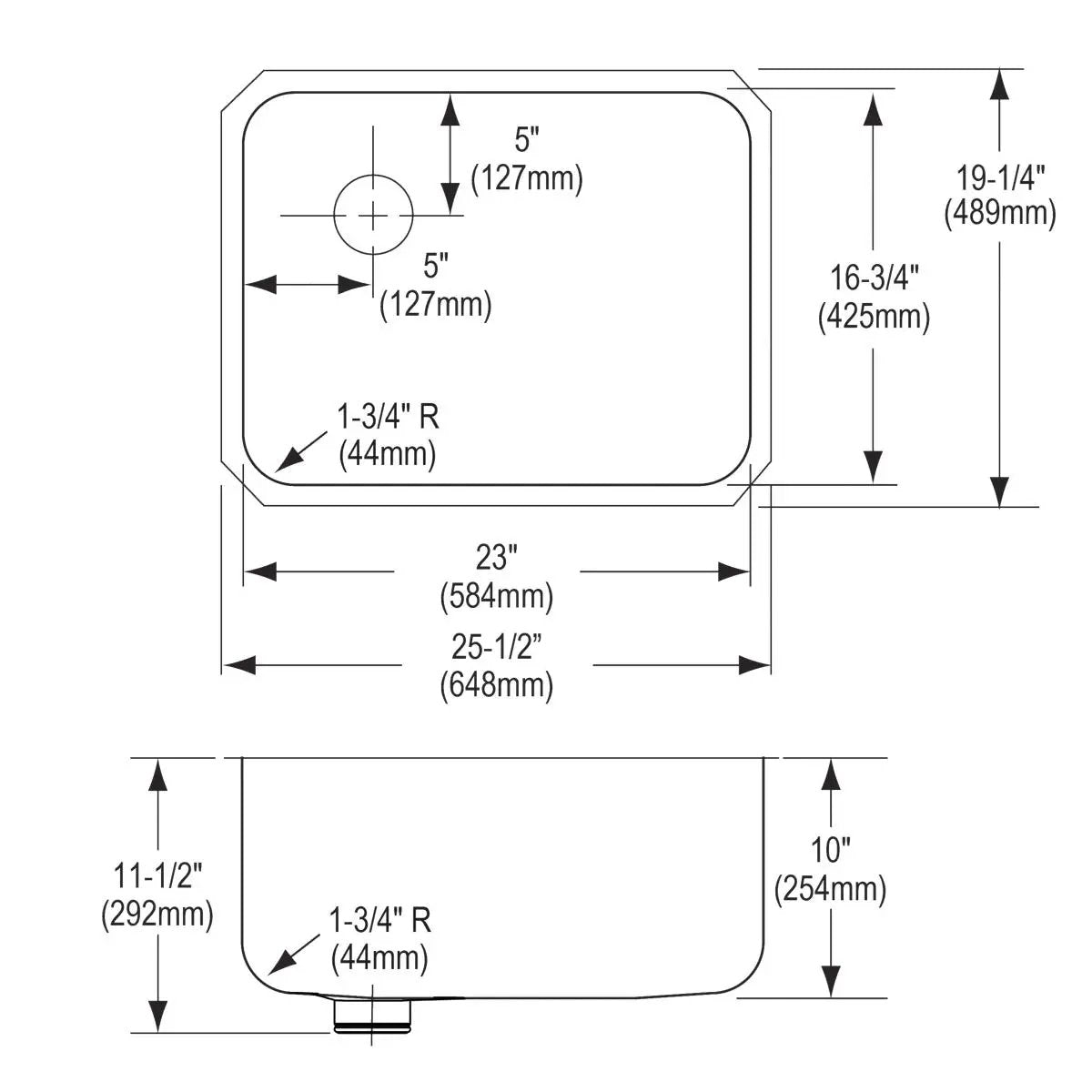 lustrous satin single bowl undermount sink