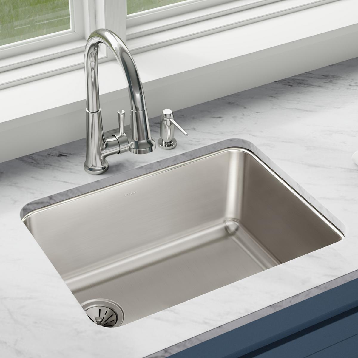 lustrous satin single bowl undermount sink