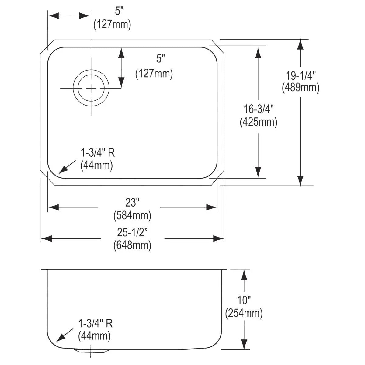 lustrous satin single bowl undermount sink