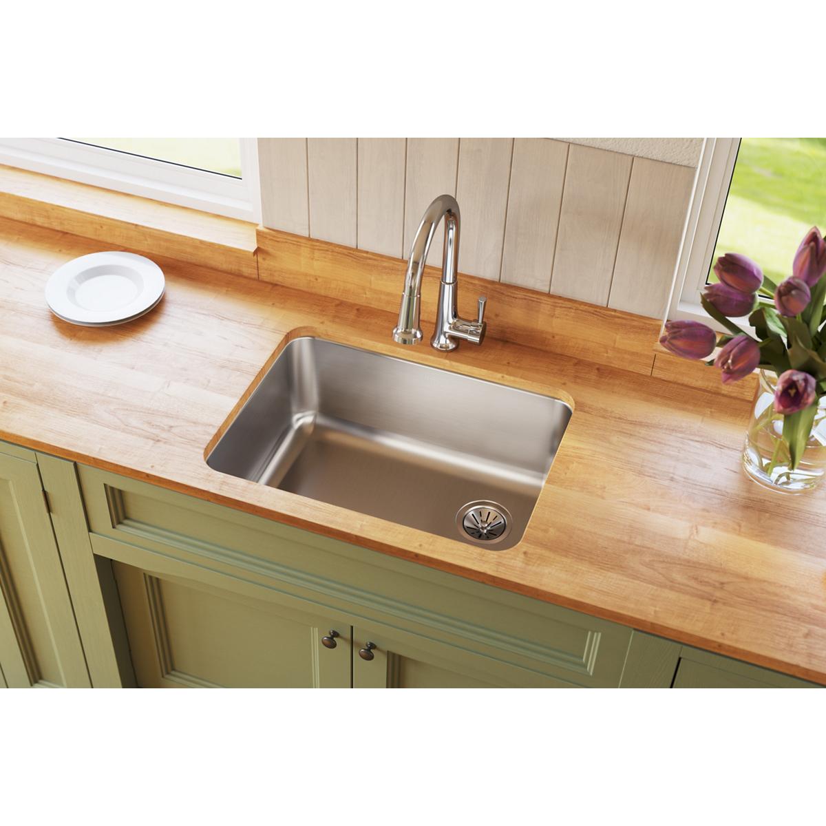 lustrous satin single bowl undermount sink