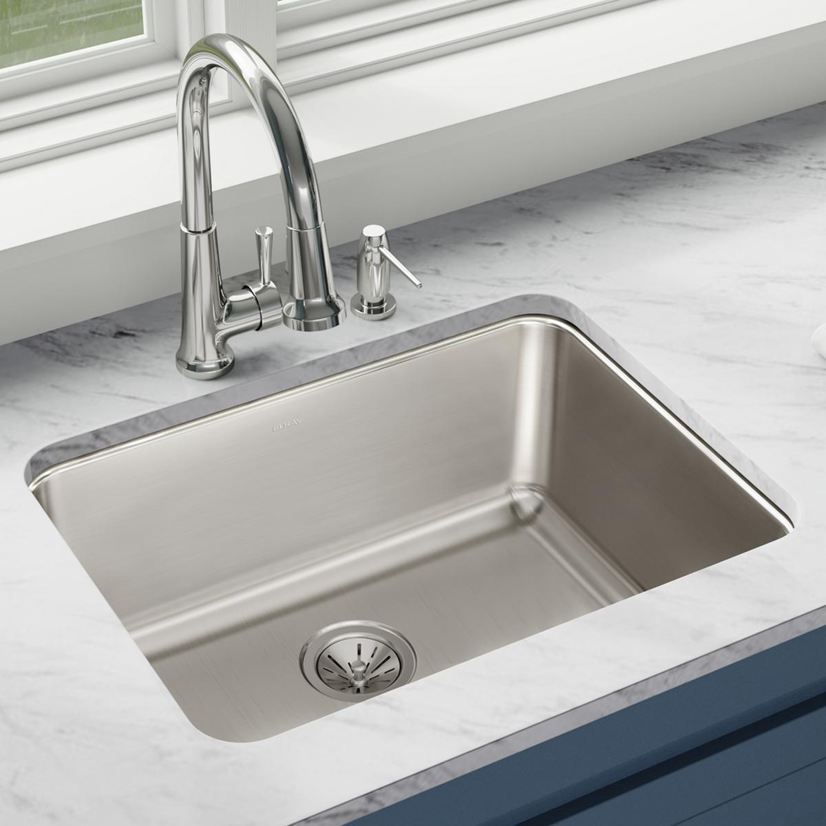 lustrous satin single bowl undermount sink