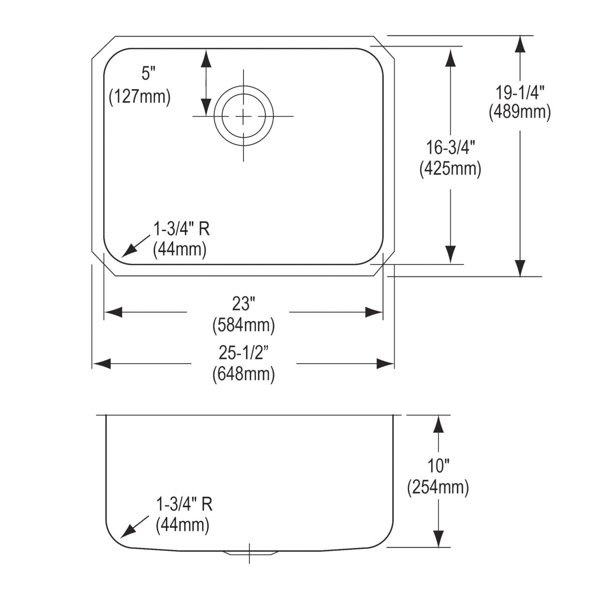 lustrous satin single bowl undermount sink