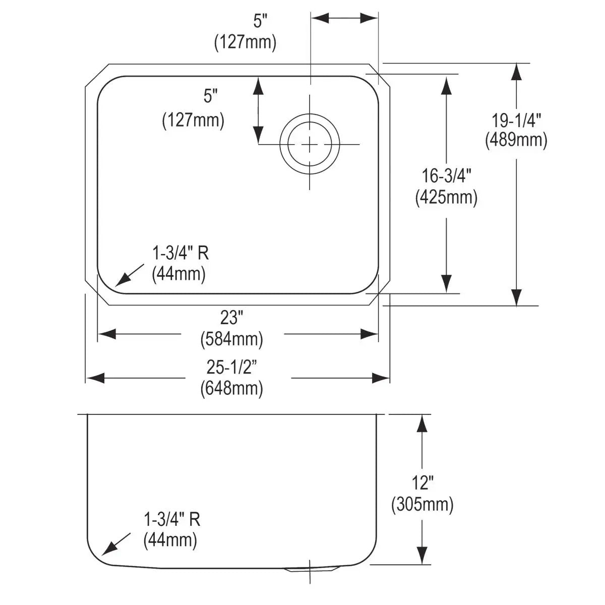 lustrous satin single bowl undermount sink