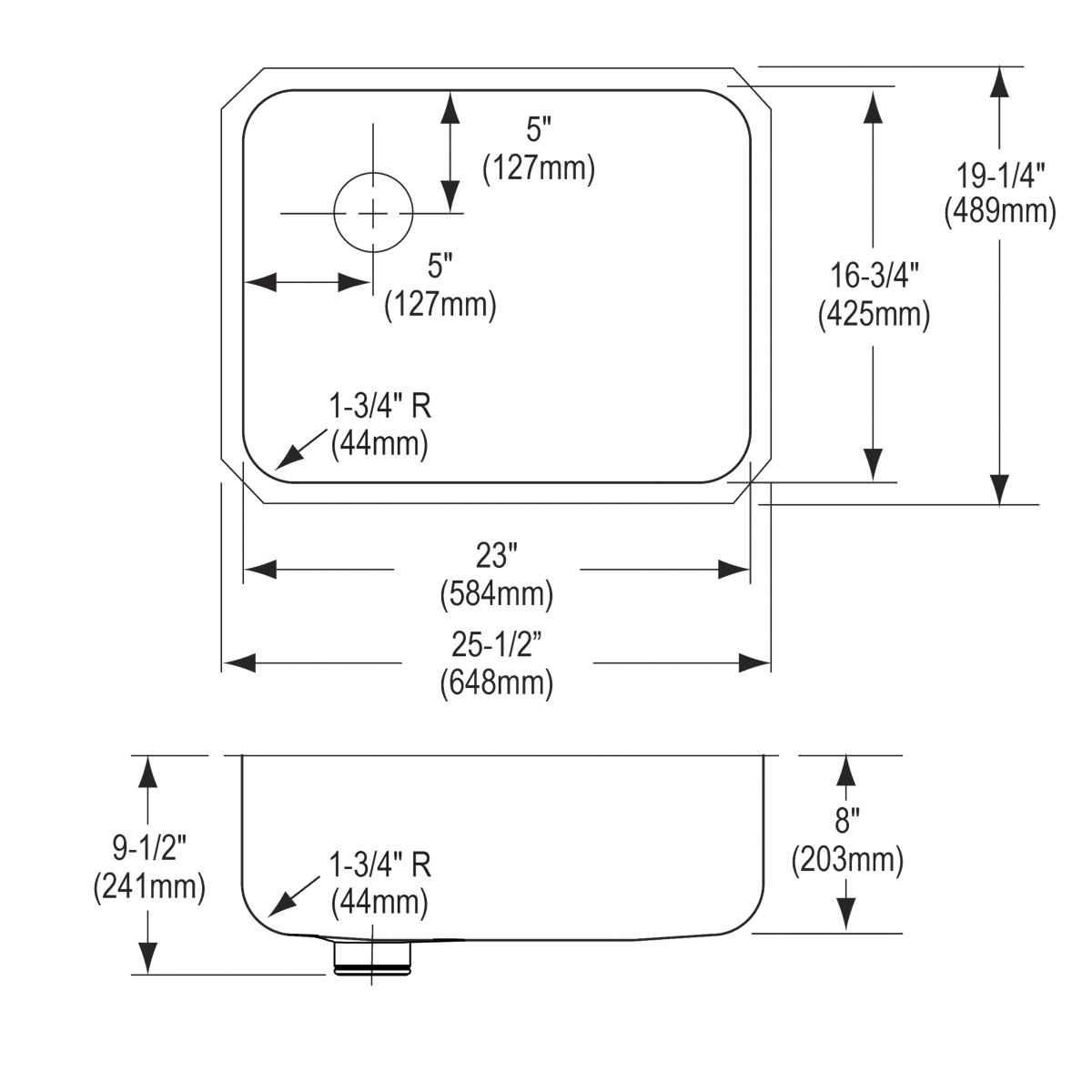 lustrous satin single bowl undermount sink